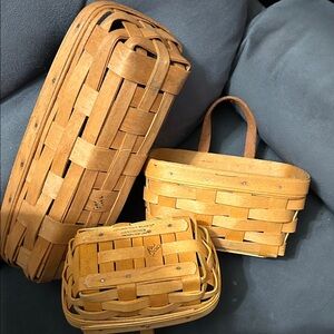 3 Longaberger Baskets